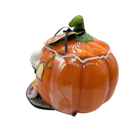 AT COST - WHOLESALE 2024 Sanrio Hello Kitty Halloween Pumpkin House Cookie Jar - Picture 7 of 9